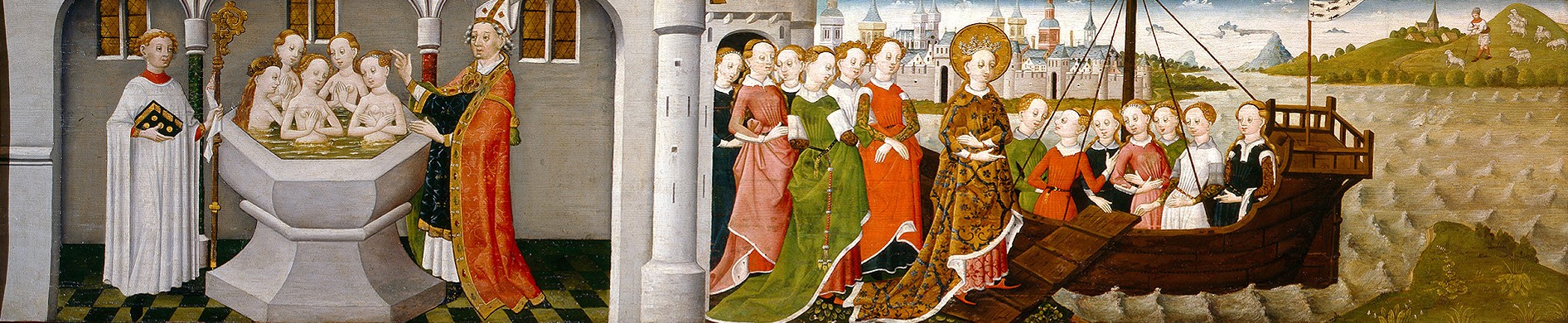 Legend of St Ursula: Baptism of the Companions and Embarkation of St Ursula with her Entourage