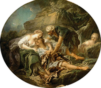 Story of Aminta and Sylvia - Aminta Reviving in the Arms of Sylvia