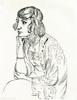 Decorative Figure in Three-Quarters Profile