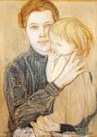 Portrait of Salomea Hankiewiczowa and Her Daughter