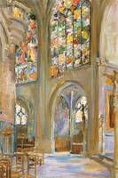 Paris, the Interior of the Gothic Church of St. Étienne