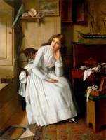 Florence Dombey in Captain Cuttle's Parlour