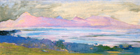 The Island of Moorea, looking across the strait from Tahiti. Noonday, 1891