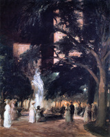 Throbbing Fountain, Night