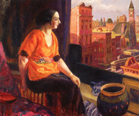 Stein at Studio Window, Sixth Avenue