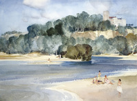 The beaches below the chateau
