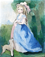 Standing Woman with Her Dog