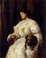 Portrait of a Lady with her Collie