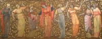 Frieze of Eight Women Gathering Apples