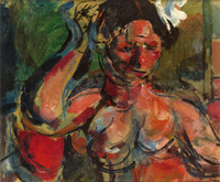Leaning Woman with a White Flower