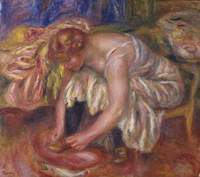 Woman Tying her Shoe