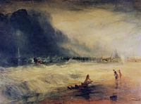 Life-Boat and Manby Apparatus going off to a Stranded Vessel making Signal of Distress