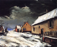 Village Street in the Snow