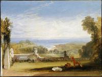 View from the Terrace of a Villa at Niton, Isle of Wight, from Sketches by a Lady