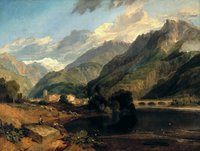 Bonneville, Savoy, with Mont Blanc