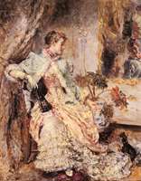 An Elegant Lady With Her Dog