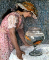 Young Girl with a Goldfish