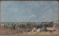 Beach Scene in Trouville