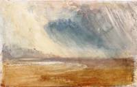Rain Clouds Sweeping over a Beach, possibly near Dunstanbrough Castle