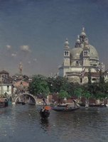 Venetian Lagoon Near Church of Santa Maria della Salute