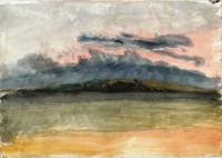 Storm Clouds, Sunset with a Pink Sky