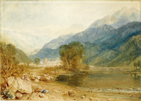 A View from the Castle of St-Michael, Bonneville, Savoy, from the Banks of the Arve River