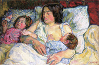 Madame Tarkhoff with Her Two Children Jean and Boris