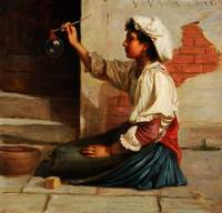 Girl Blowing Soap Bubbles
