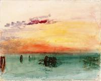 Venice, Looking across the Lagoon at Sunset