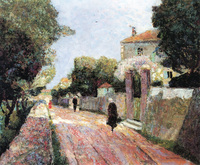 Village Street in the Sunlight