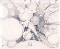Female Nude amidst the Spheres