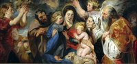 The Holy Family with Saint John, His Parents and Angels
