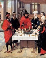The Feast of the Passover (lower left panel from the altarpiece of the Holy Sacrament)