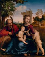 The Rest on the Flight into Egypt with Saint John the Baptist