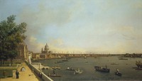 London: The Thames from Somerset House Terrace towards the City