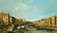Venice:  The Grand Canal from the Rialto to the Palazzo Foscari
