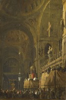 Venice: The Interior of San Marco by Night