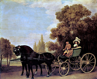 A Gentleman Driving a Lady in a Phaeton