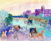 Riders and Carriages near the Wood