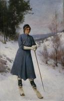 Girl on Skis
