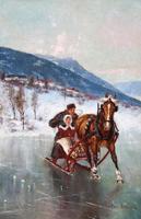 Sledding on the ice