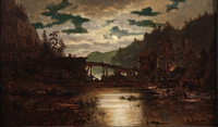 River with sawmill