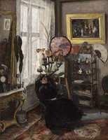 Interior with a seated woman