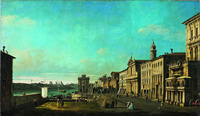 View of the Via Ripetta in Rome