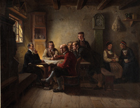 Farmers Discussing Politics