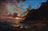 Marine Scene at Sunset