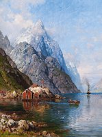 The steamer entering Sognefjord