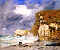 Étretat: the Amont Cliff in November