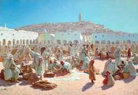 African Bazaar Scene