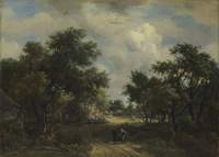 A Road winding past Cottages